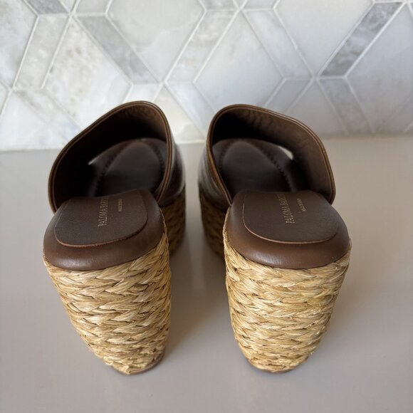 Paloma Barcelo Sz 39/8.5 Woven Wedge Heel Platform Sandal Espadrilles Ritmo Jute - Picture 5 of 7